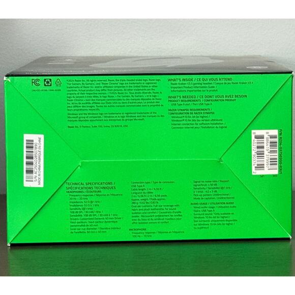 SEALED Razer Kraken V3 X USB Gaming Headset PC/Mac/PS Compatible Cardioid Mic - Picture 6 of 10